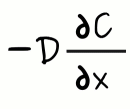 -D dC/dx